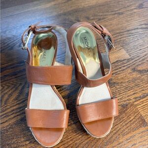 Michael Kors Brown Leather Sandals